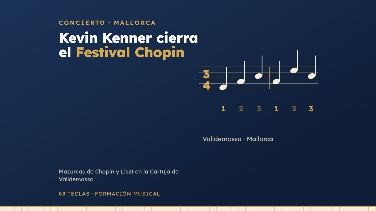 Kevin Kenner cierra el Festival Chopin de Valldemossa, el más antiguo del mundo dedicado al compositor