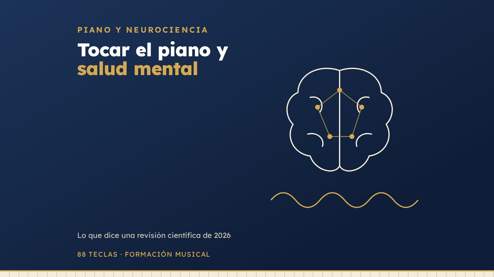 Tocar el piano y salud mental: lo que dice una nueva revisión científica